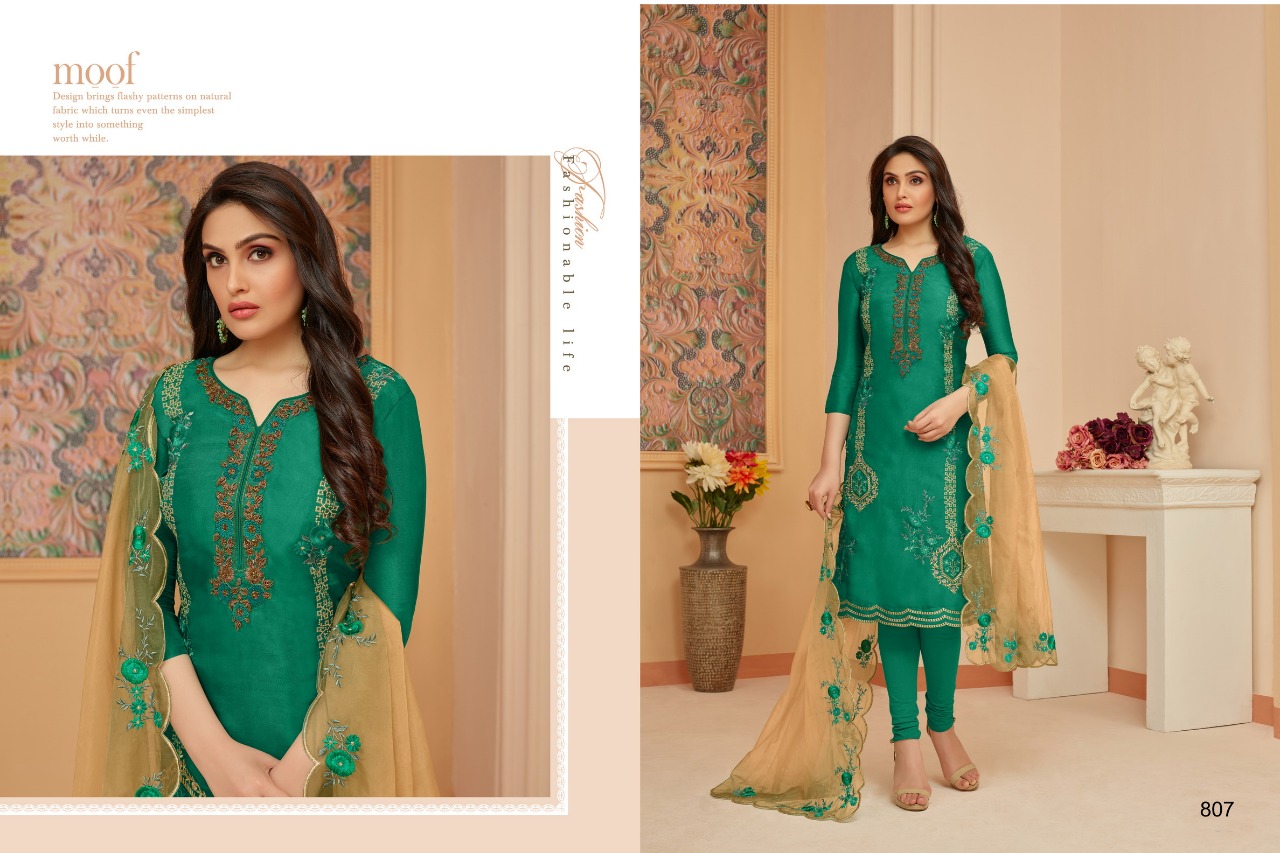 Princess Vol-4 By Moof Fashion 801 To 808 Series Beautiful Suits Stylish Fancy Colorful Casual Wear & Ethnic Wear Collection Upada Silk Dresses At Wholesale Price