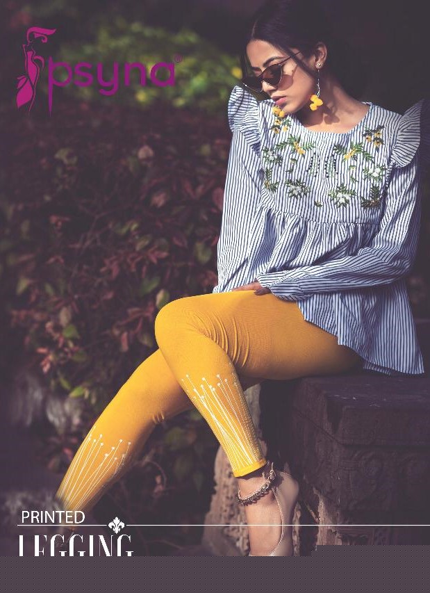 Printed Legging By Psyna 70 To 79 Series Beautiful Stylish Fancy Colorful Ready To Wear & Casual Wear Cotton Lycra Leggings At Wholesale Price