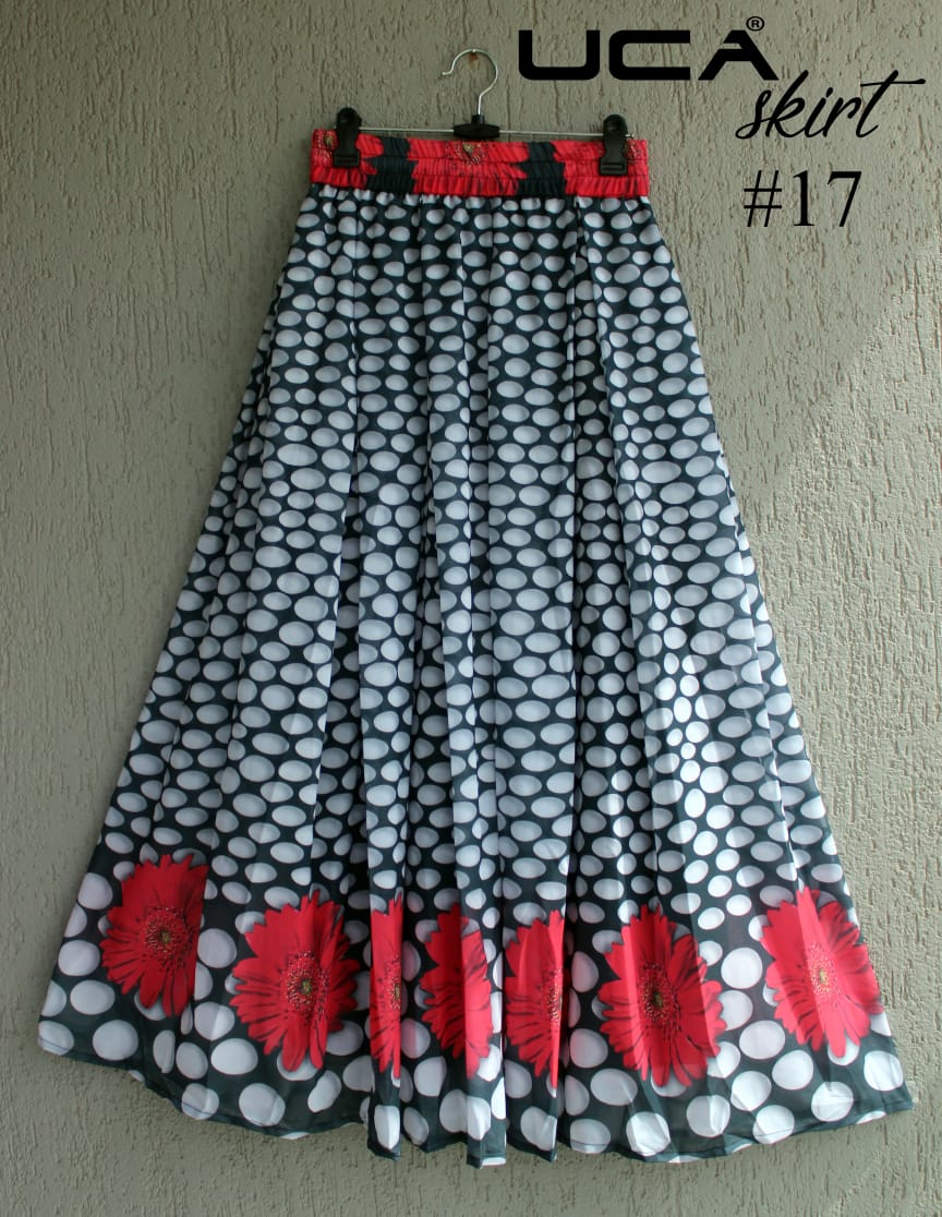 Printed Skirt Vol-2 By Uca 1 To 20 Series Beautiful Colorful Stylish Fancy Casual Wear & Ethnic Wear & Ready To Wear Crepe Georgette Printed Skirts At Wholesale Price