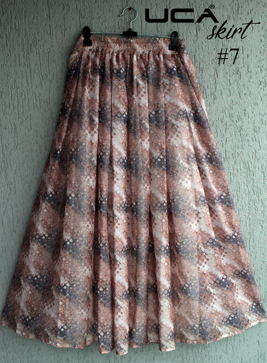 Printed Skirt Vol-2 By Uca 1 To 20 Series Beautiful Colorful Stylish Fancy Casual Wear & Ethnic Wear & Ready To Wear Crepe Georgette Printed Skirts At Wholesale Price