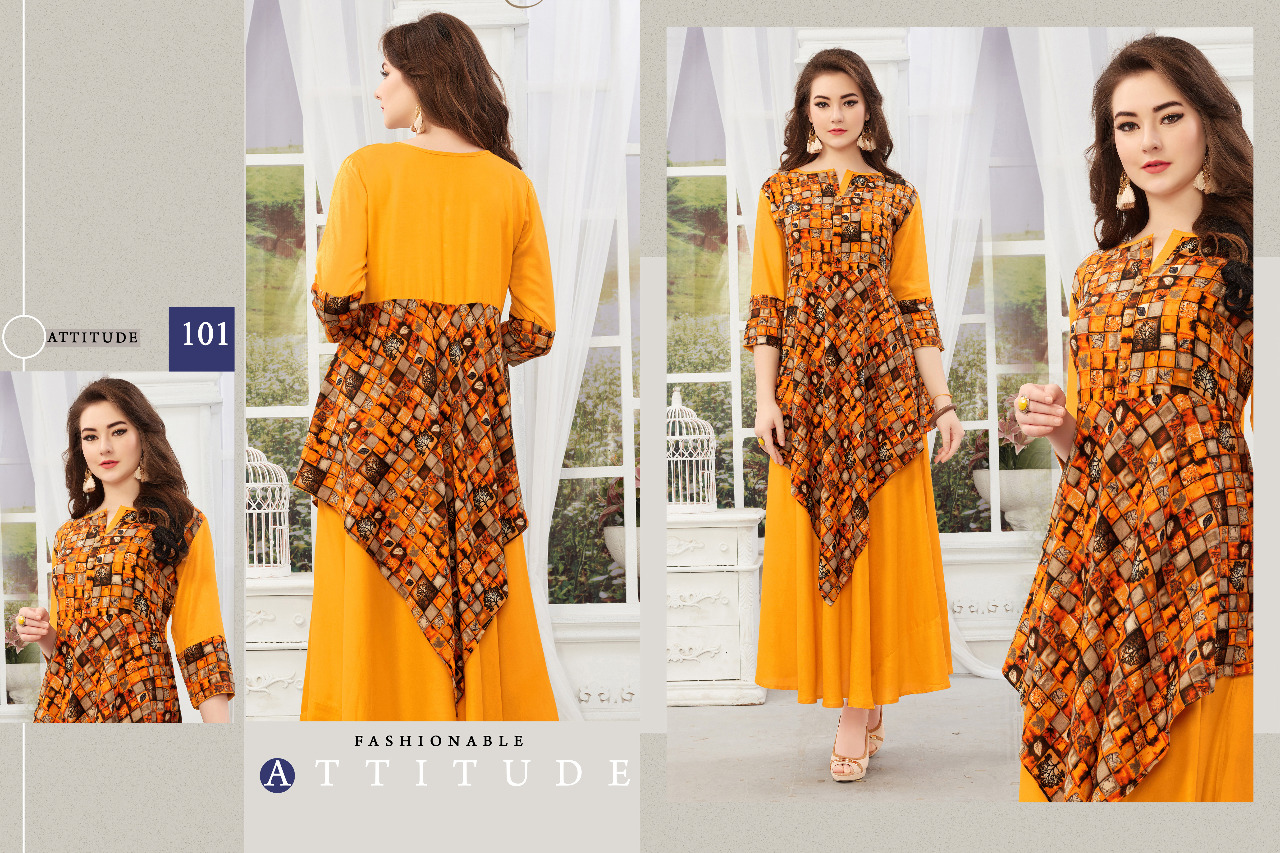 Prisha Vol-1 By Kajri Style 101 To 106 Series Beautiful Stylish Fancy Colorful Casual Wear & Ethnic Wear & Ready To Wear Rayon Dyed Kurtis At Wholesale Price