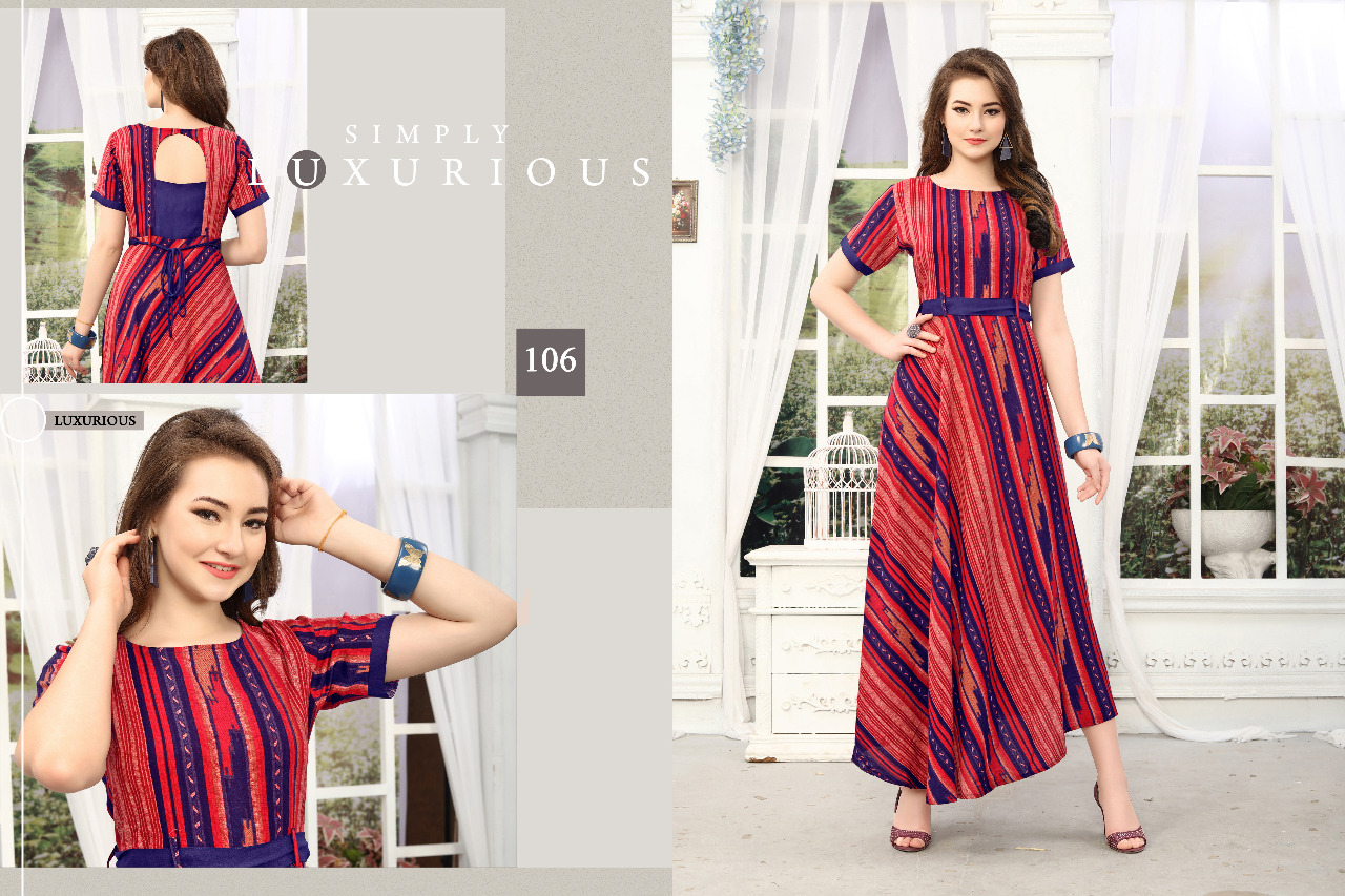 Prisha Vol-1 By Kajri Style 101 To 106 Series Beautiful Stylish Fancy Colorful Casual Wear & Ethnic Wear & Ready To Wear Rayon Dyed Kurtis At Wholesale Price