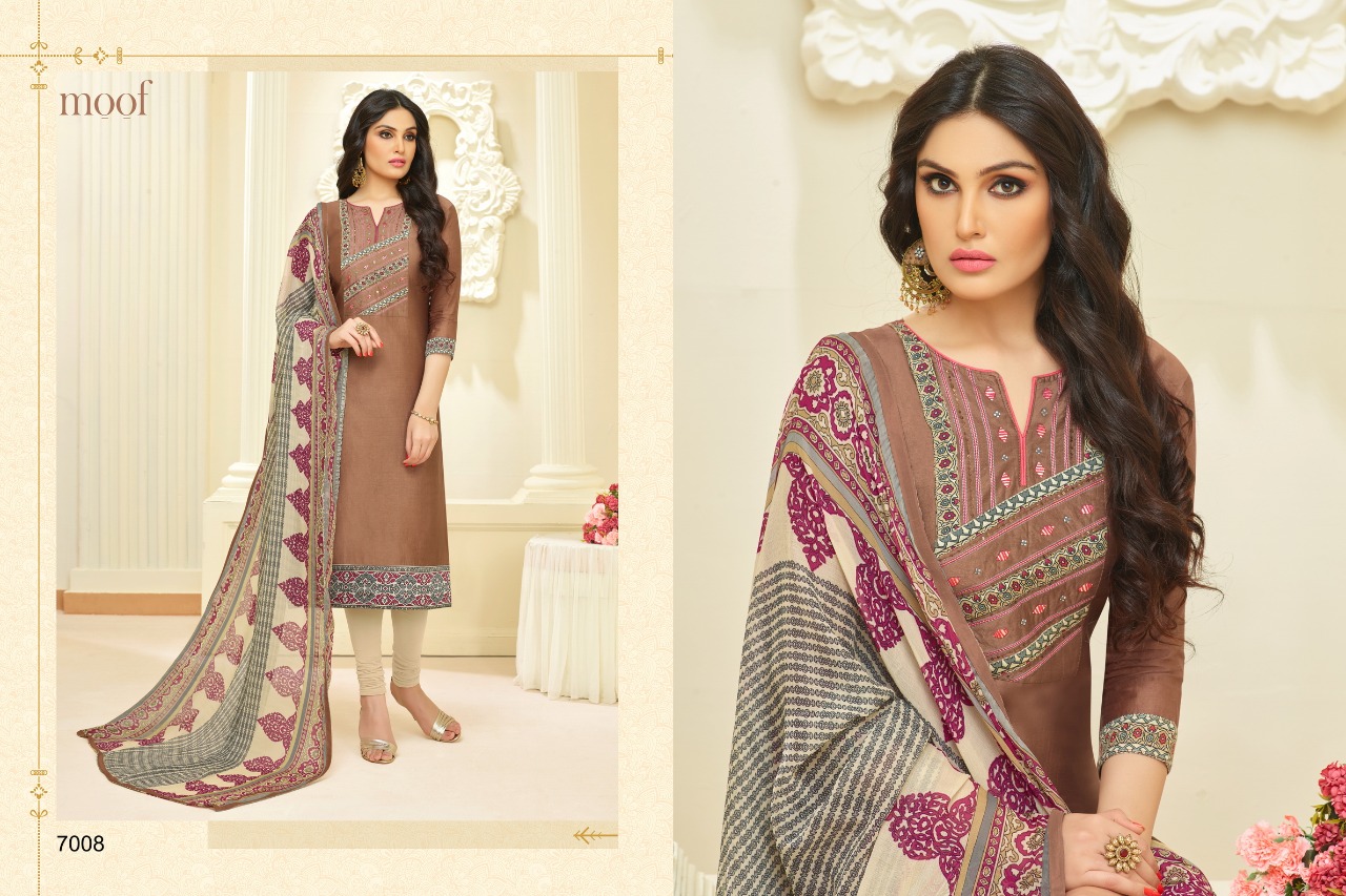 Priya Vol-2 By Moof Fashion 7002 To 7011 Series Beautiful Stylish Fancy Colorful Casual Wear & Ethnic Wear Collection Pure Modal Printed & Embroidered Dresses At Wholesale Price