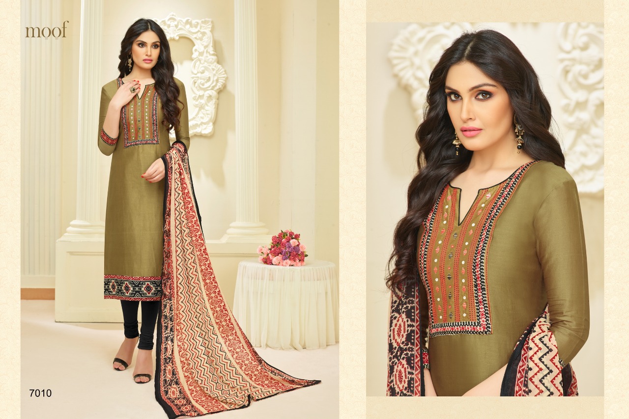 Priya Vol-2 By Moof Fashion 7002 To 7011 Series Beautiful Stylish Fancy Colorful Casual Wear & Ethnic Wear Collection Pure Modal Printed & Embroidered Dresses At Wholesale Price