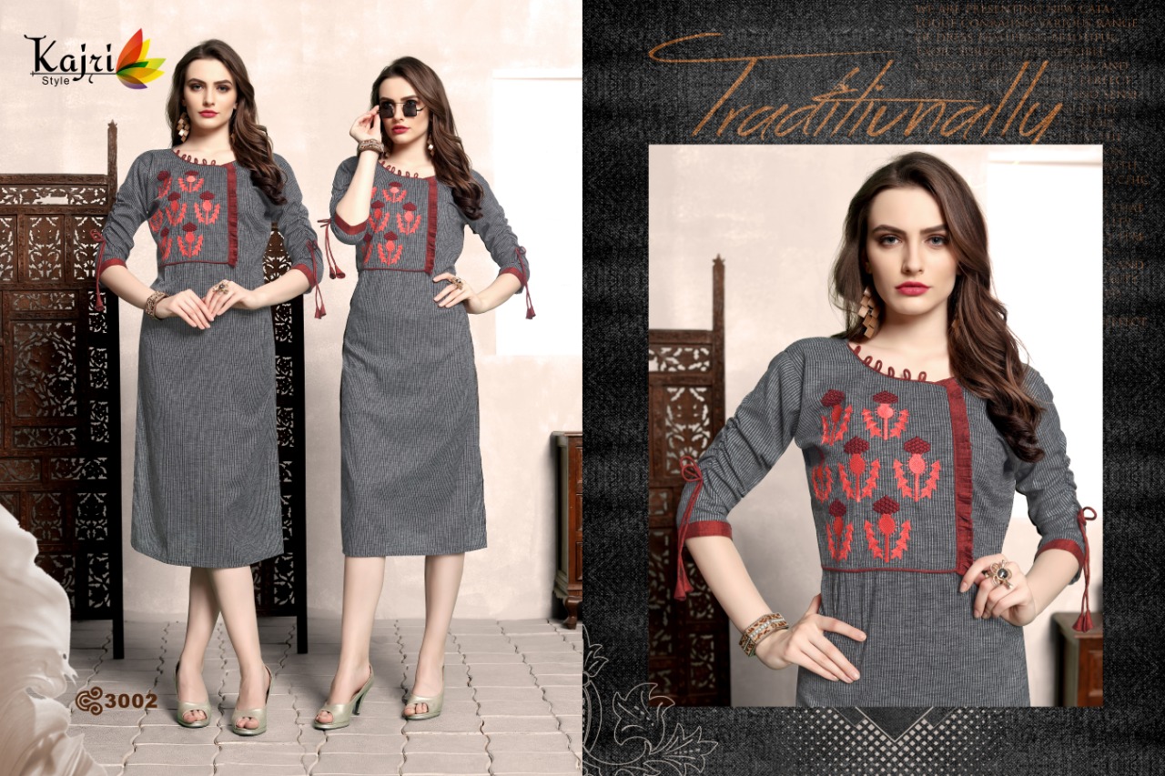 Priya Vol-3 By Kajri Style 3001 To 3006 Series Beautiful Stylish Fancy Colorful Casual Wear & Ethnic Wear & Ready To Wear Heavy Namo Slub Kurtis At Wholesale Price