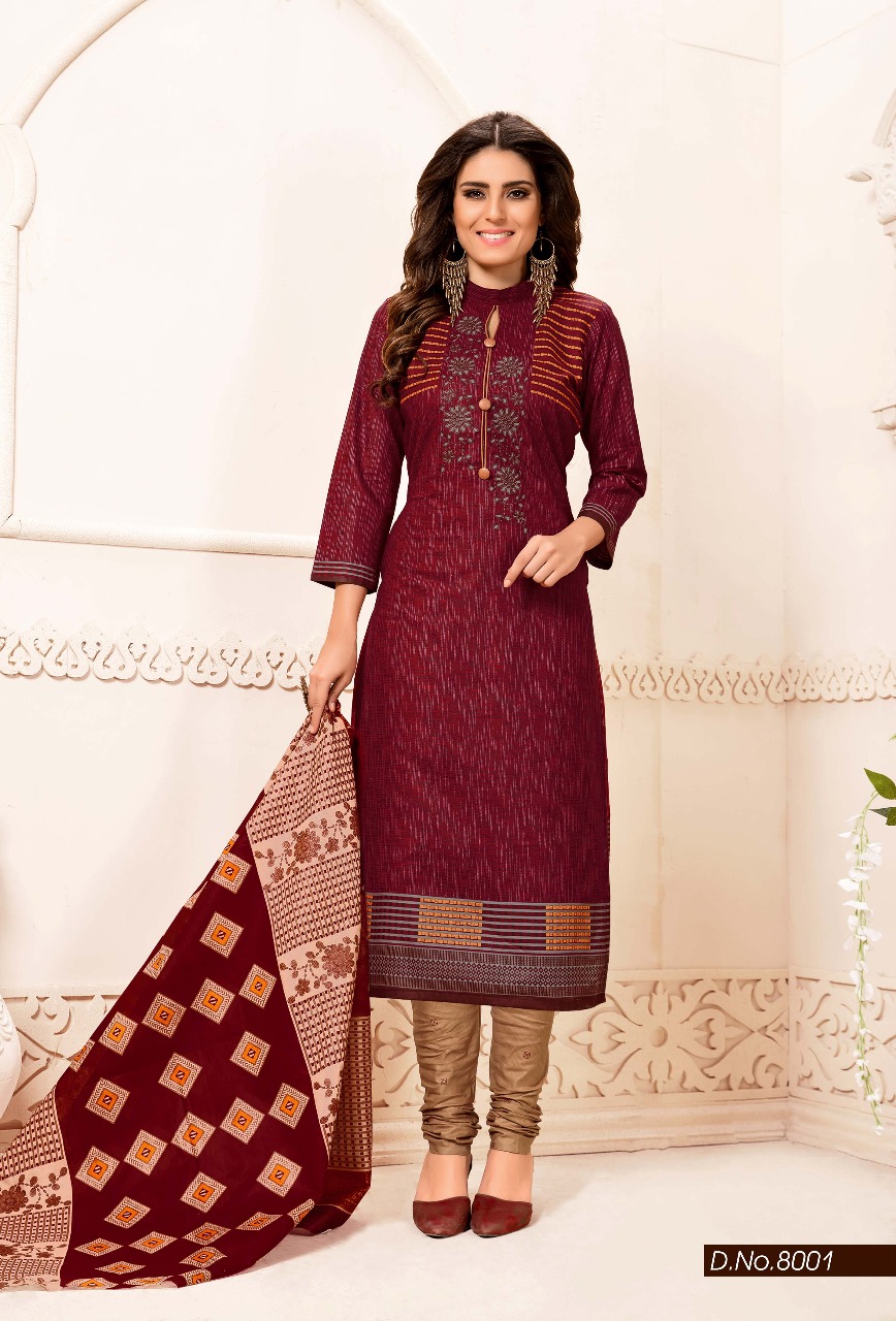 Priyakala Vol-8 By Shree Meenaxi Cotton 8001 To 8012 Series Beautiful Suits Stylish Fancy Colorful Casual Wear & Ethnic Wear Cotton Printed Dresses At Wholesale Price