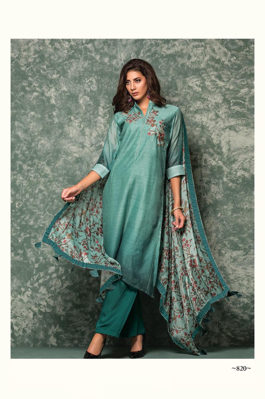 Priyam By Sri 818 To 824 Series Beautiful Collection Suits Stylish Fancy Colorful Party Wear & Ethnic Wear Chanderi Silk Embroidered Dresses At Wholesale Price