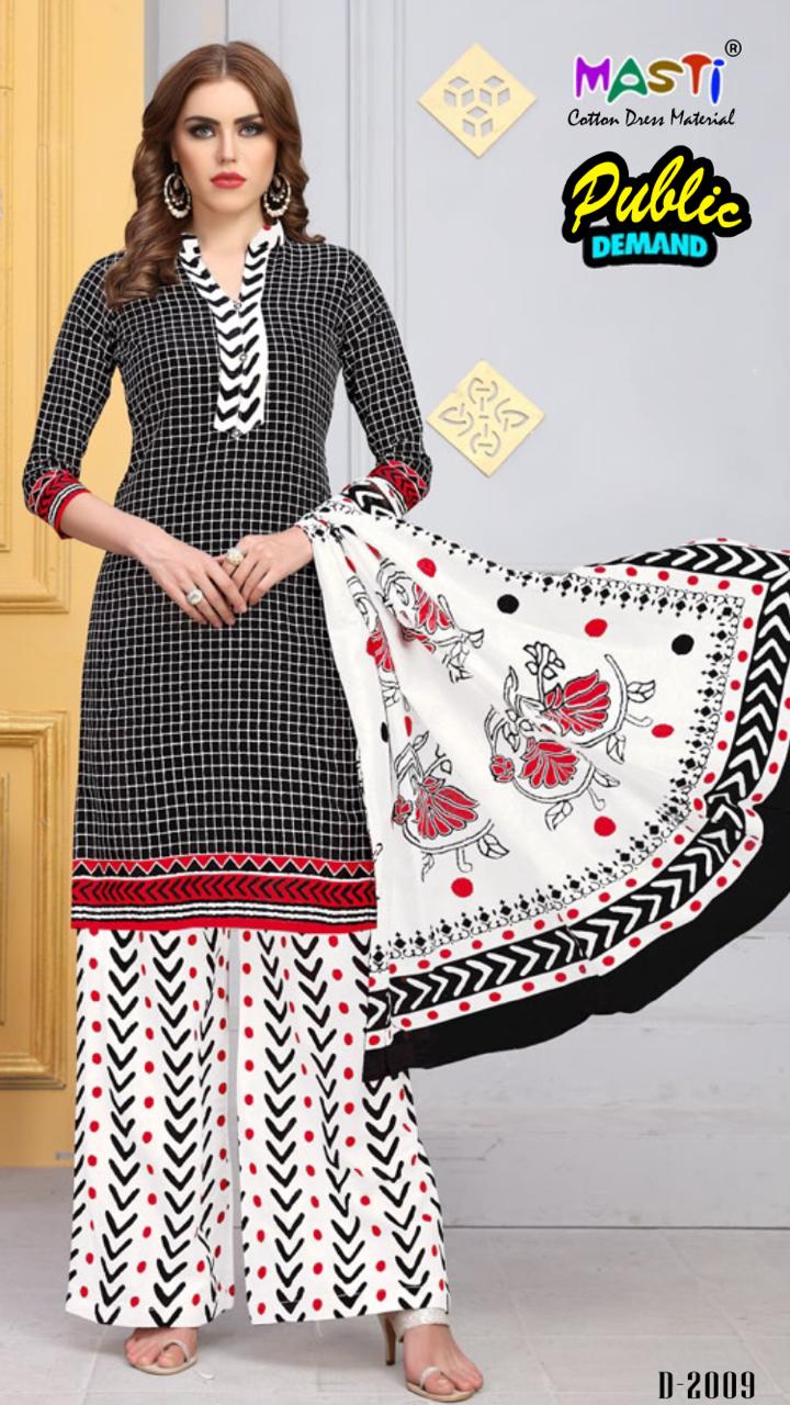 Public Demand By Masti 2001 To 2010 Series Indian Traditional Wear Collection Beautiful Stylish Fancy Colorful Party Wear & Occasional Wear Cotton Printed Dress At Wholesale Price