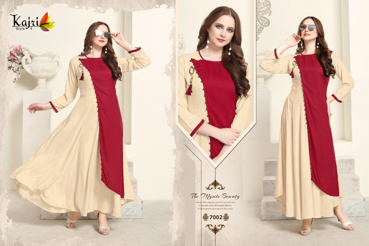 Pulpee Vol-7 By Kajri Style 7001 To 7008 Series Designer Stylish Colorful Fancy Beautiful Party Wear & Ethnic Wear Collection Heavy Rayon Kurtis At Wholesale Price