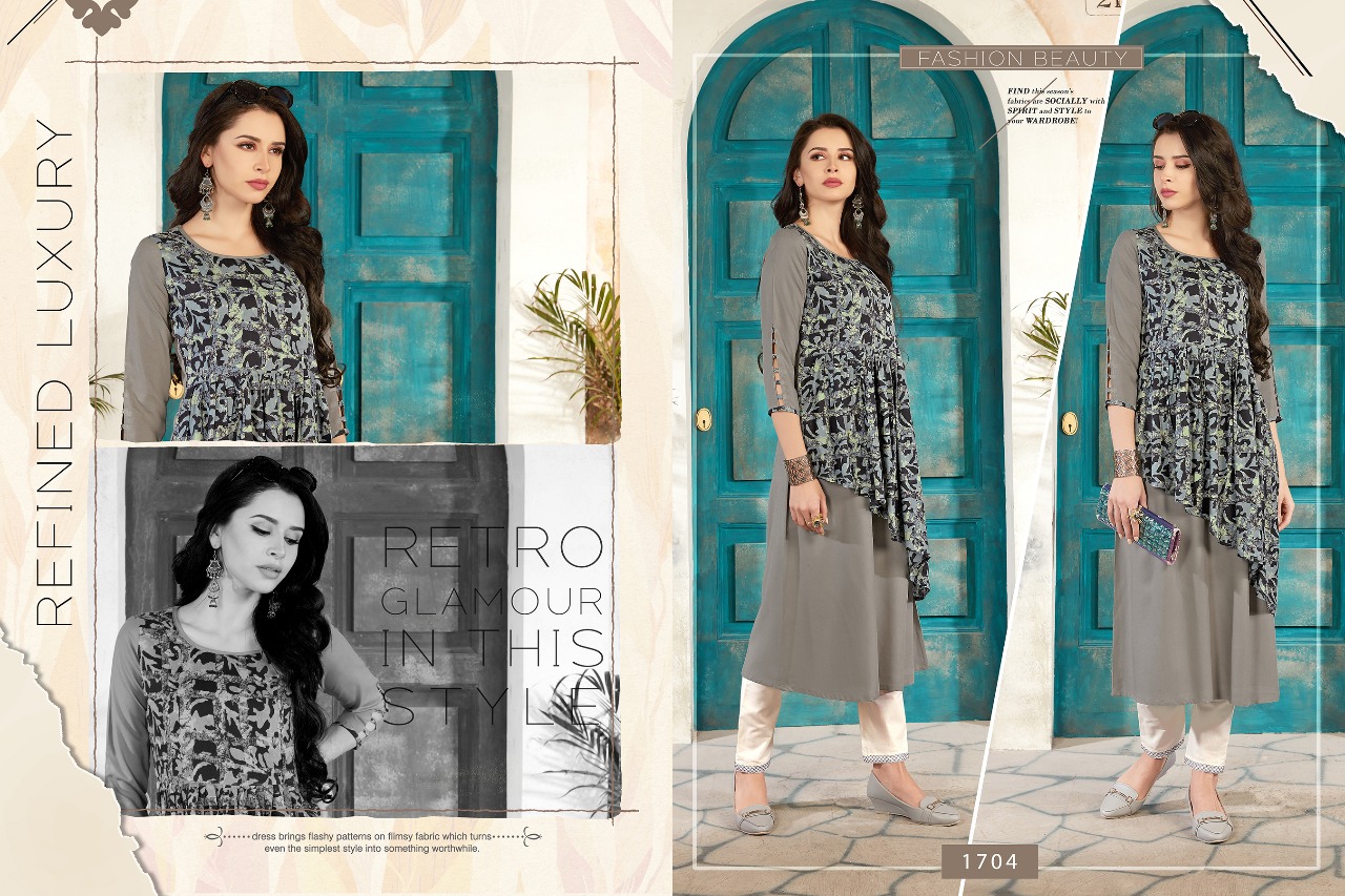 Pulse By Valencia Tex 1701 To 1707 Series Designer Beautiful Stylish Fancy Colorful Casual Wear & Ethnic Wear Rayon Printed Kurtis At Wholesale Price