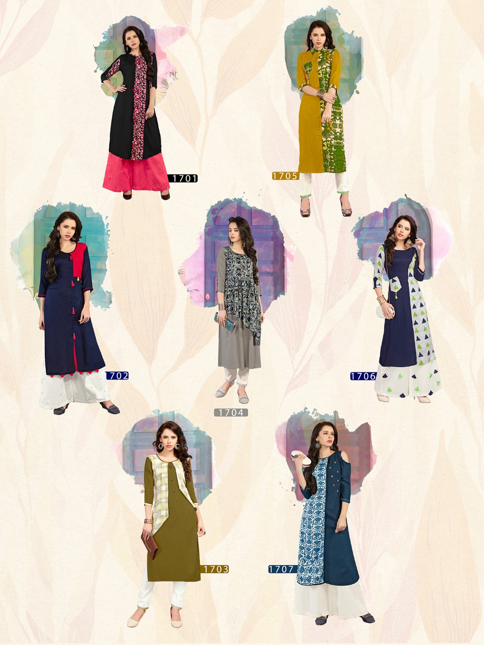 Pulse By Valencia Tex 1701 To 1707 Series Designer Beautiful Stylish Fancy Colorful Casual Wear & Ethnic Wear Rayon Printed Kurtis At Wholesale Price
