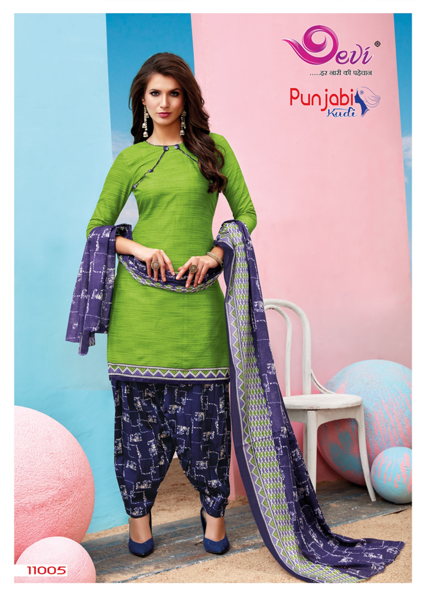 Punjabi Kudi Vol-11 By Devi 11001 To 11012 Series Indian Traditional Wear Collection Beautiful Stylish Fancy Colorful Party Wear & Occasional Wear Cotton Printed Dress At Wholesale Price