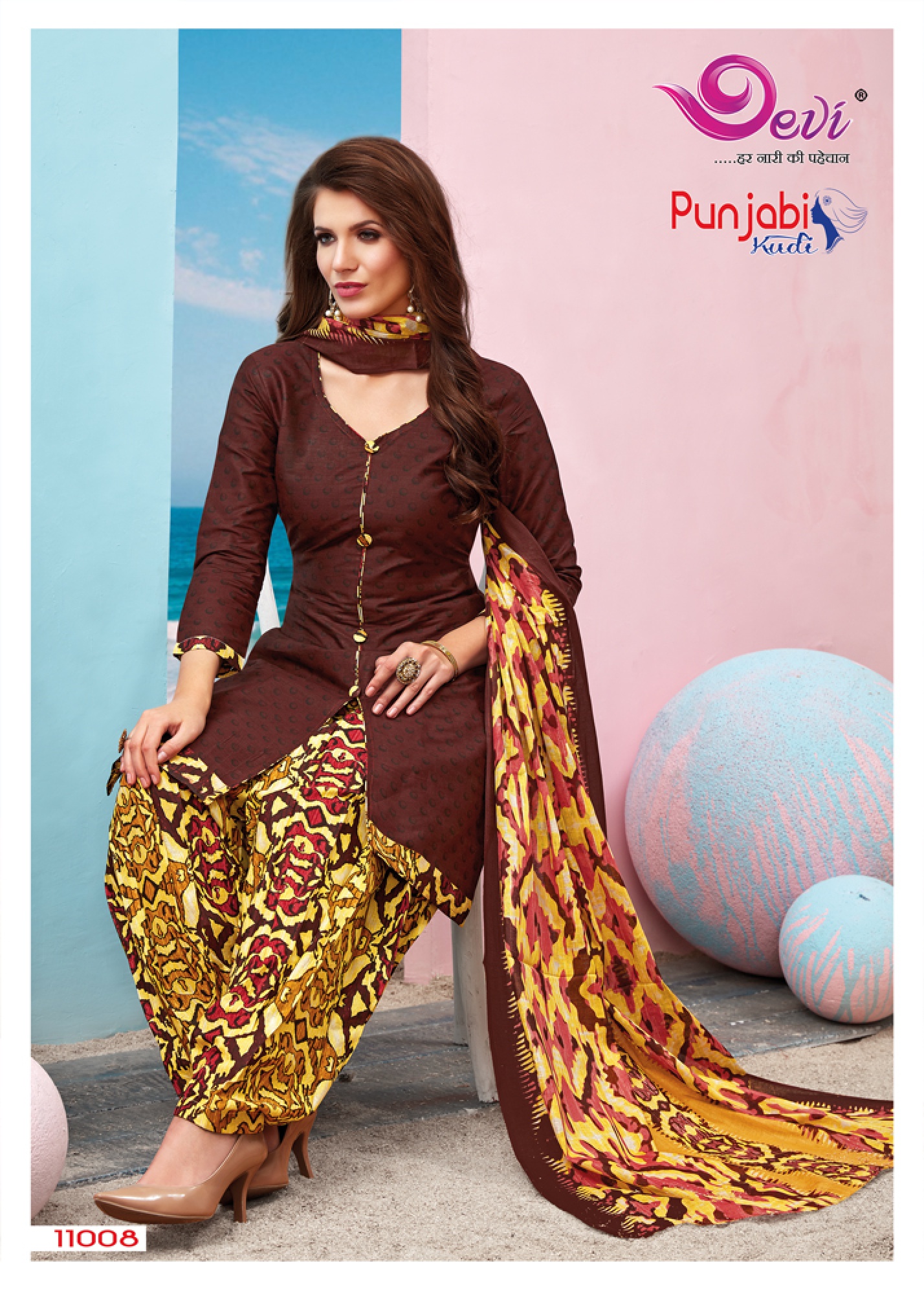 Punjabi Kudi Vol-11 By Devi 11001 To 11012 Series Indian Traditional Wear Collection Beautiful Stylish Fancy Colorful Party Wear & Occasional Wear Cotton Printed Dress At Wholesale Price