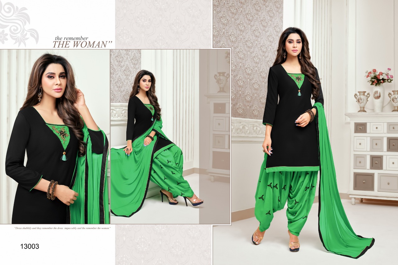 Punjabi Patiyala By Kapil Tex 13001 To 13012 Series Indian Traditional Wear Collection Beautiful Stylish Fancy Colorful Party Wear & Occasional Wear Cotton Slub Dresses At Wholesale Price