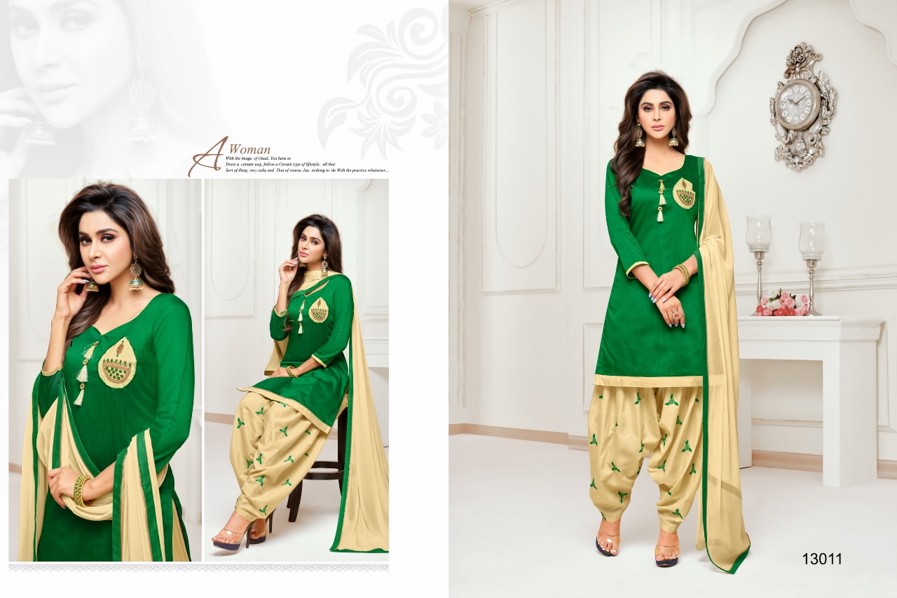 Punjabi Patiyala By Kapil Tex 13001 To 13012 Series Indian Traditional Wear Collection Beautiful Stylish Fancy Colorful Party Wear & Occasional Wear Cotton Slub Dresses At Wholesale Price