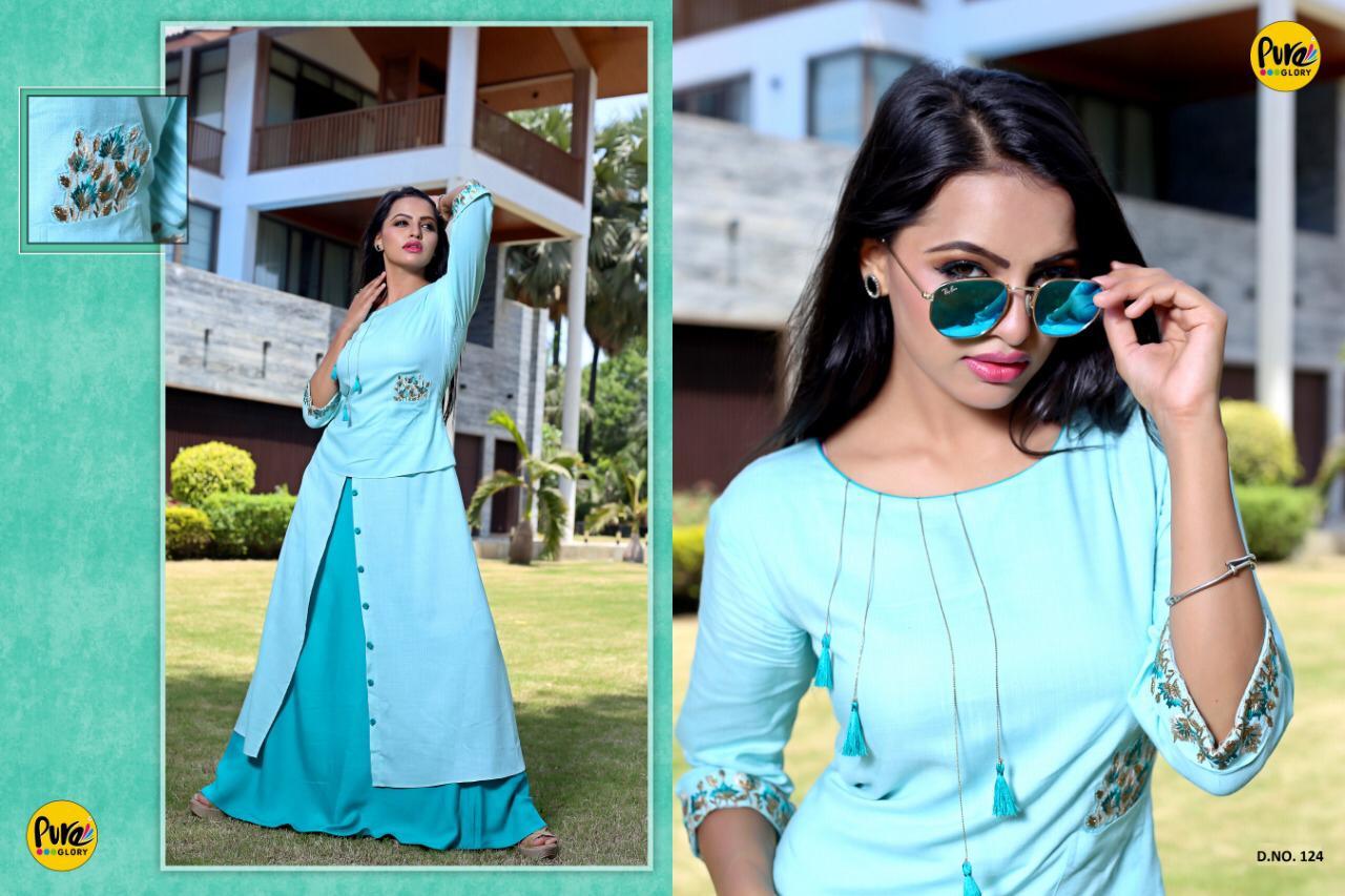 Pure Vol-2 By Glory Indian Traditional Wear Collection Beautiful Stylish Fancy Colorful Party Wear & Occasional Wear Pure Muslin Printed Kurtis At Wholesale Price
