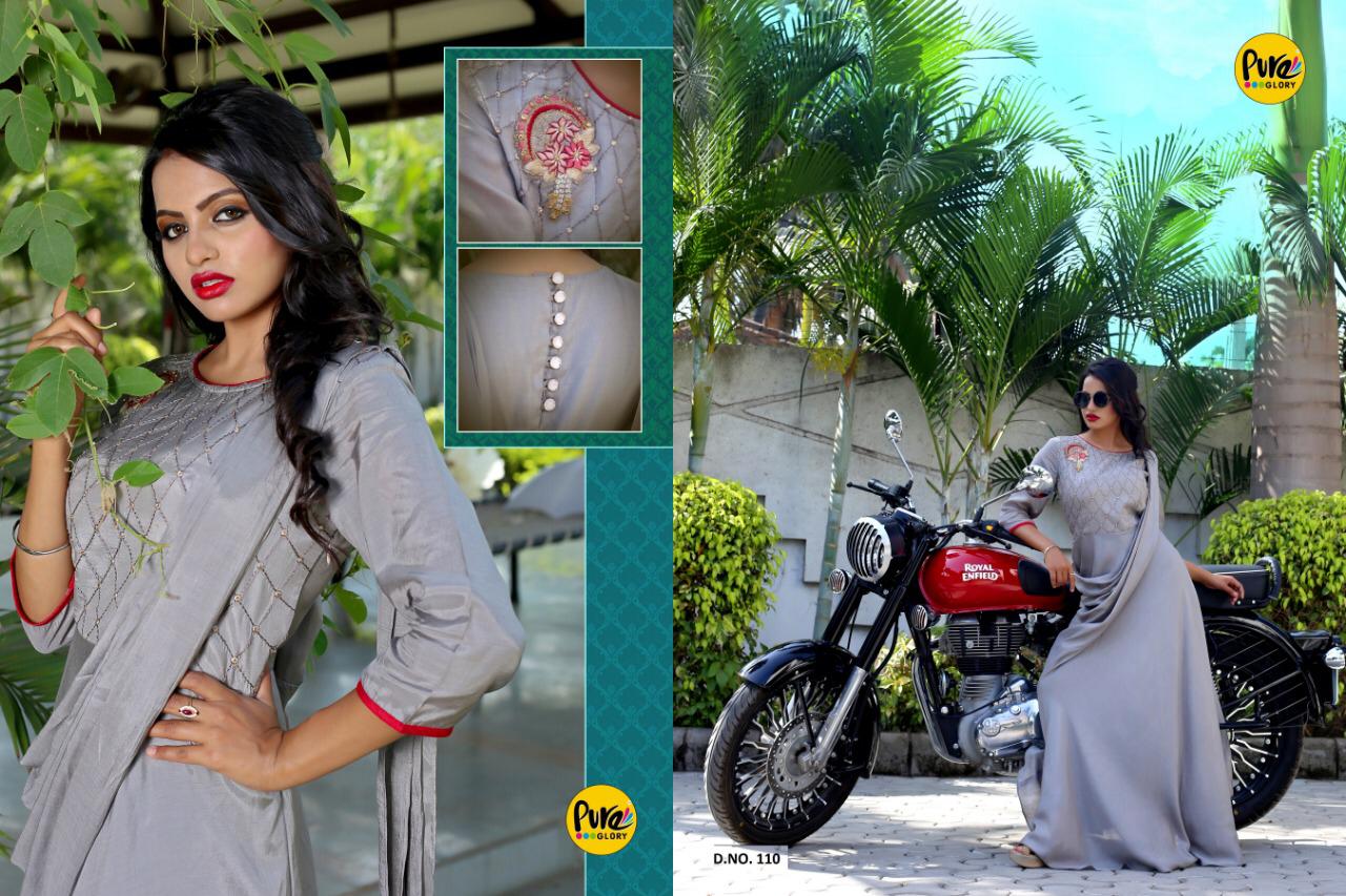 Pure Vol-3 By Glory Indian Traditional Wear Collection Beautiful Stylish Fancy Colorful Party Wear & Occasional Wear Pure Muslin/tussar Silk Printed Kurtis At Wholesale Price