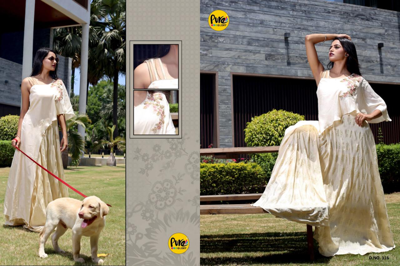 Pure Vol-3 By Glory Indian Traditional Wear Collection Beautiful Stylish Fancy Colorful Party Wear & Occasional Wear Pure Muslin/tussar Silk Printed Kurtis At Wholesale Price