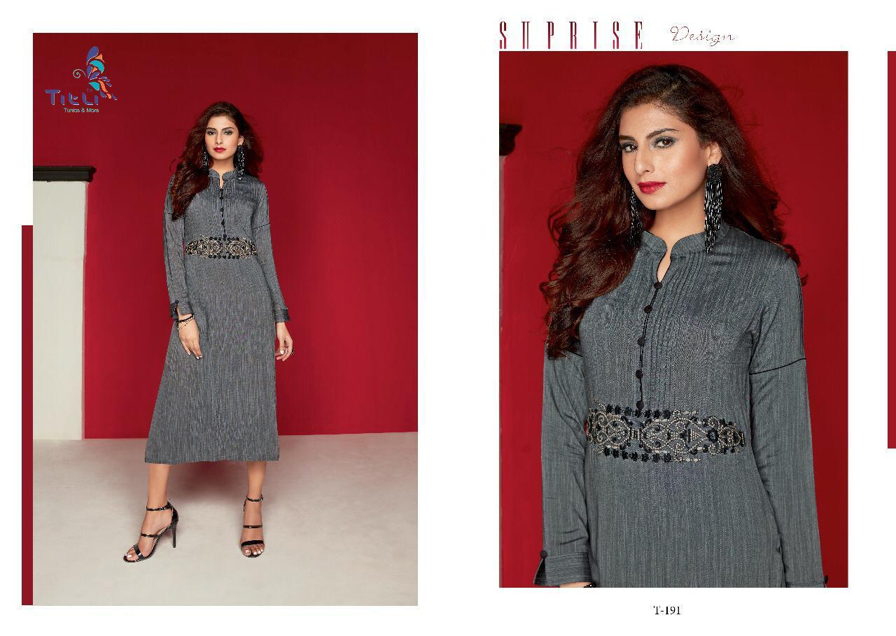 Qalb By Titli 189 To 195 Series Beautiful Colorful Stylish Fancy Party Wear & Ethnic Wear & Ready To Wear Hand Loom Viscose Kurtis At Wholesale Price
