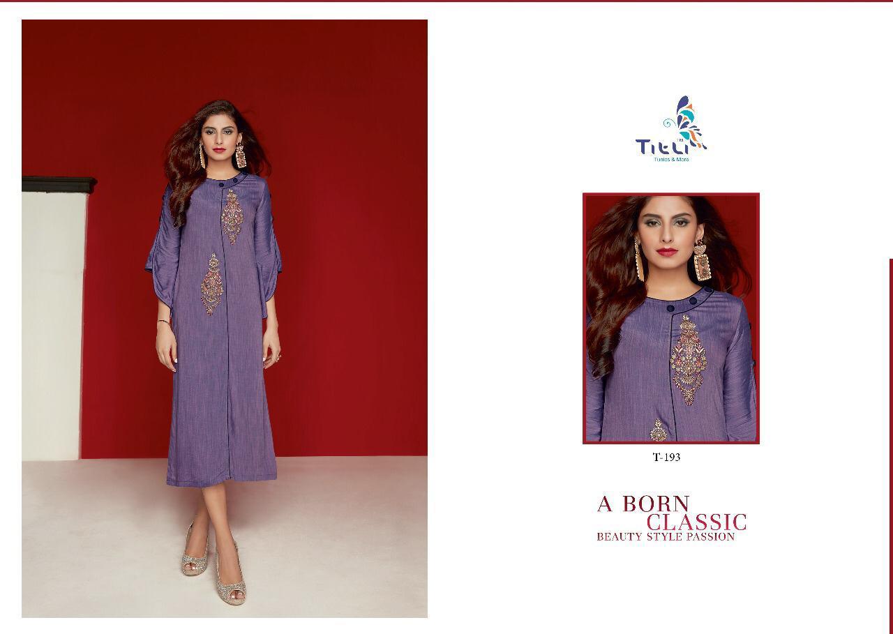 Qalb By Titli 189 To 195 Series Beautiful Colorful Stylish Fancy Party Wear & Ethnic Wear & Ready To Wear Hand Loom Viscose Kurtis At Wholesale Price