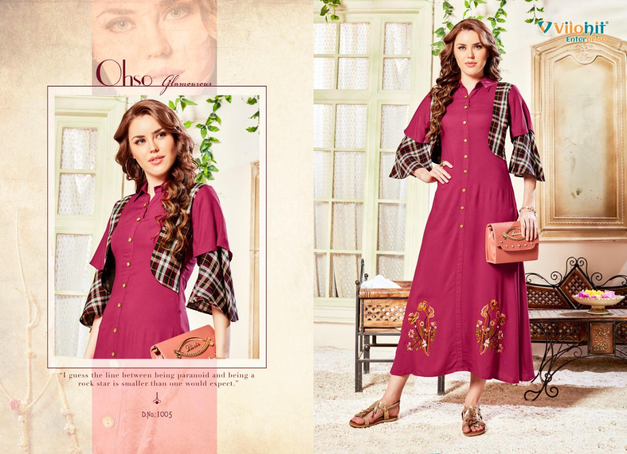 Queen Vol-1 By Vilohit Enterprise 1001 To 1007 Series Indian Traditional Wear Collection Beautiful Stylish Fancy Colorful Party Wear & Occasional Wear Heavy Rayon Printed Kurtis At Wholesale Price