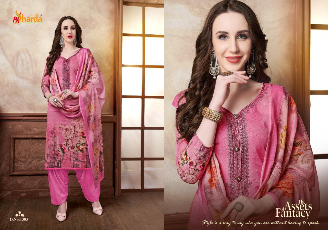 Queen Vol-13 By Sharda 1301 To 1308 Series Beautiful Suits Stylish Fancy Colorful Casual Wear & Ethnic Wear Pure Lawn Digital Printed Dresses At Wholesale Price