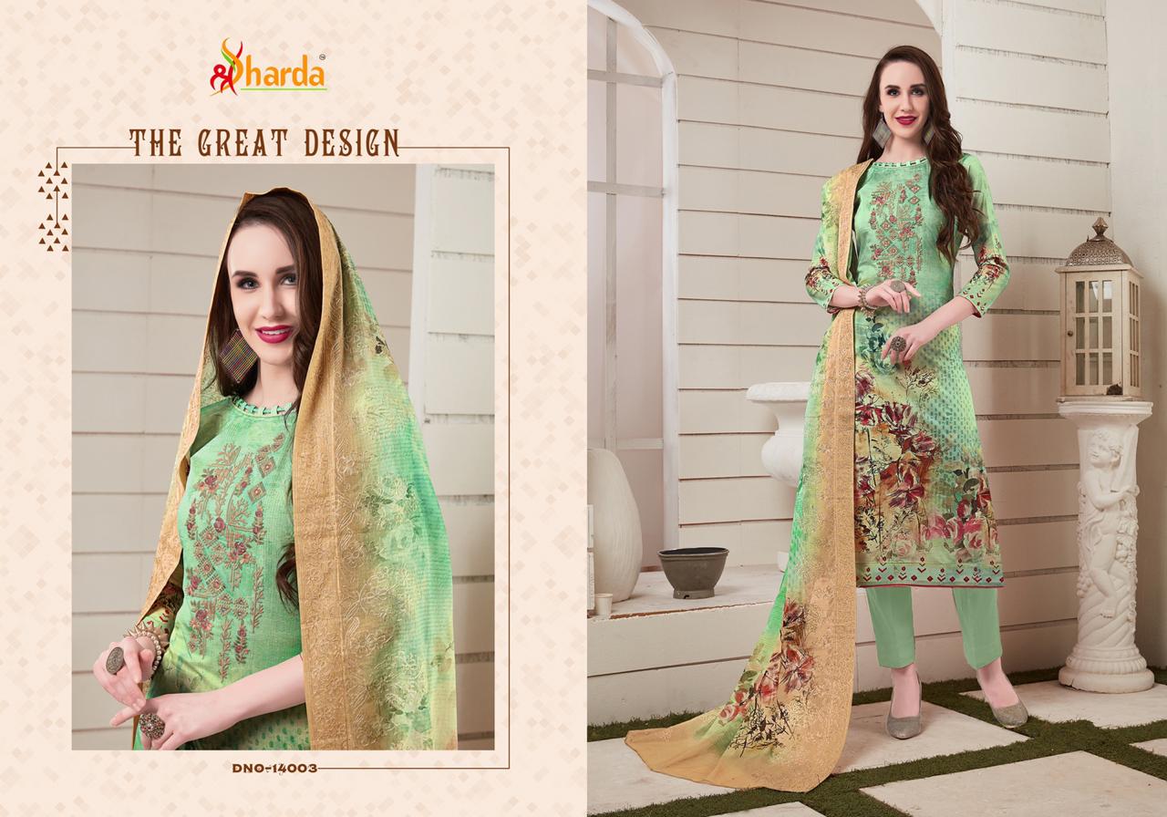 Queen Vol-14 By Sharda 14001 To 14007 Series Beautiful Suits Stylish Fancy Colorful Casual Wear & Ethnic Wear Pure Lawn Digital Printed Dresses At Wholesale Price