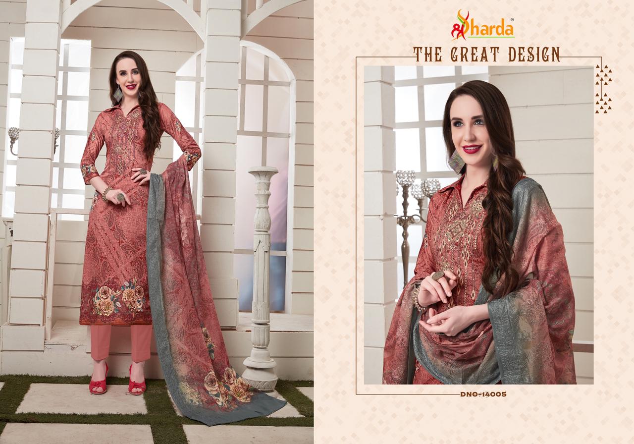 Queen Vol-14 By Sharda 14001 To 14007 Series Beautiful Suits Stylish Fancy Colorful Casual Wear & Ethnic Wear Pure Lawn Digital Printed Dresses At Wholesale Price