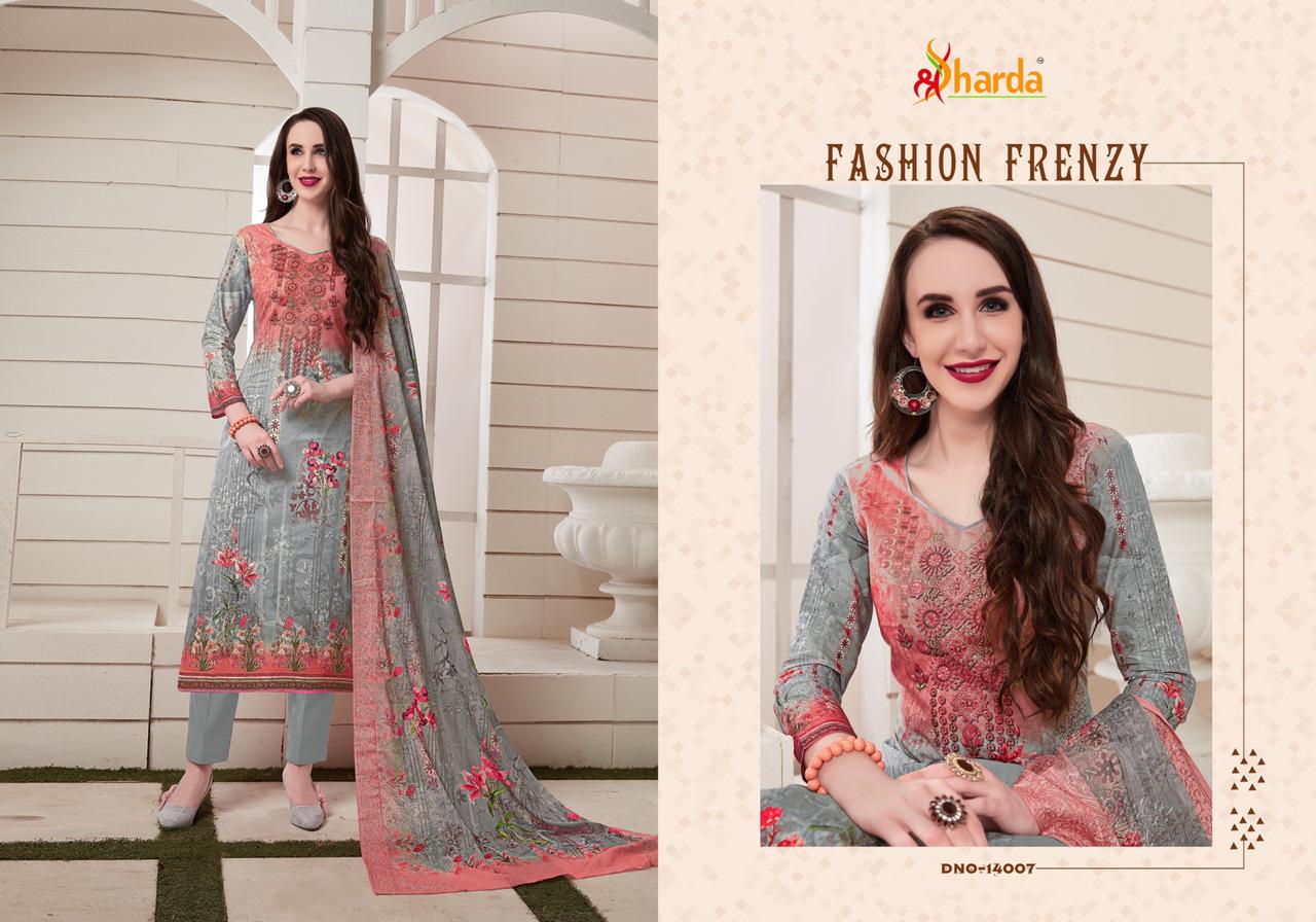 Queen Vol-14 By Sharda 14001 To 14007 Series Beautiful Suits Stylish Fancy Colorful Casual Wear & Ethnic Wear Pure Lawn Digital Printed Dresses At Wholesale Price
