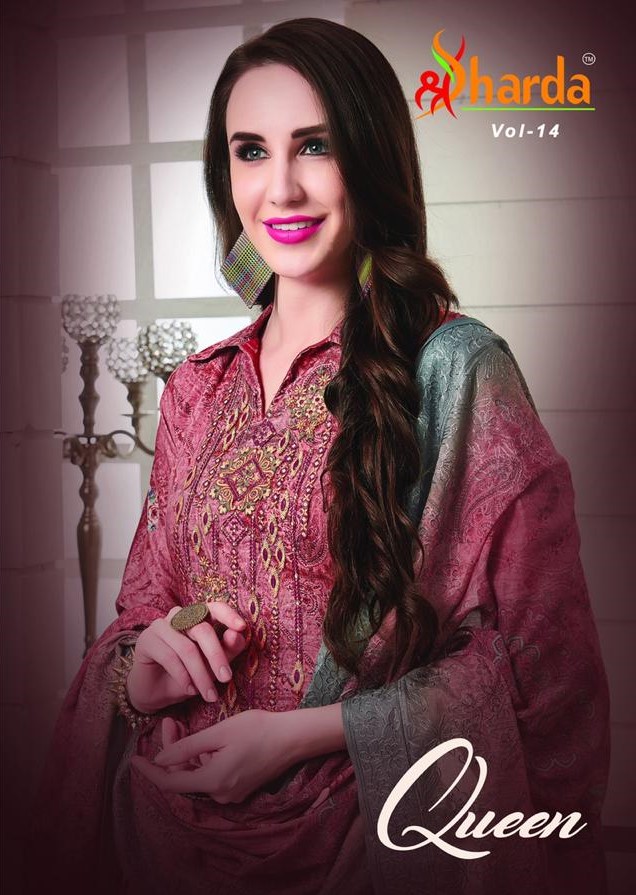 Queen Vol-14 By Sharda 14001 To 14007 Series Beautiful Suits Stylish Fancy Colorful Casual Wear & Ethnic Wear Pure Lawn Digital Printed Dresses At Wholesale Price