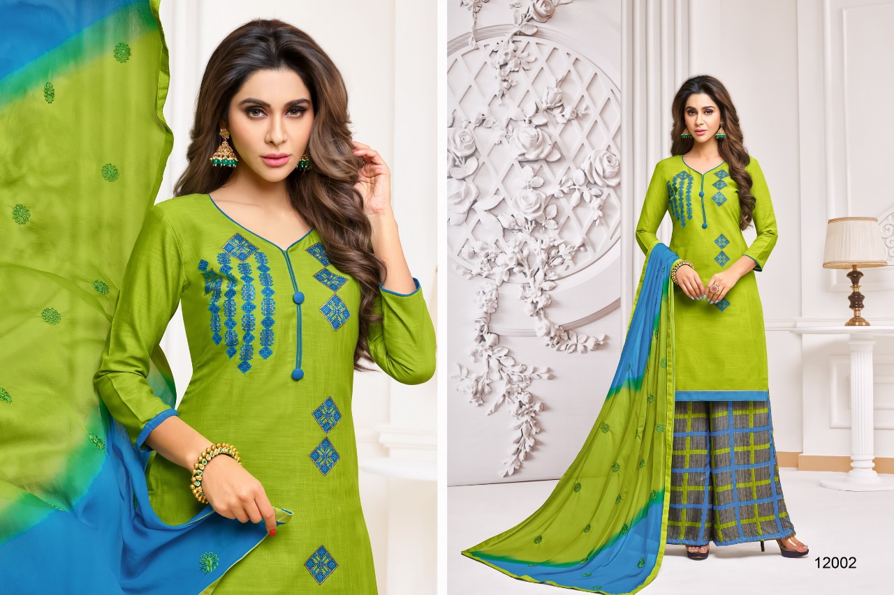 Queen Vol-3 By Kapil Tex 12001 To 12012 Series Indian Traditional Wear Collection Beautiful Stylish Fancy Colorful Party Wear & Occasional Wear Cotton Slub Dresses At Wholesale Price