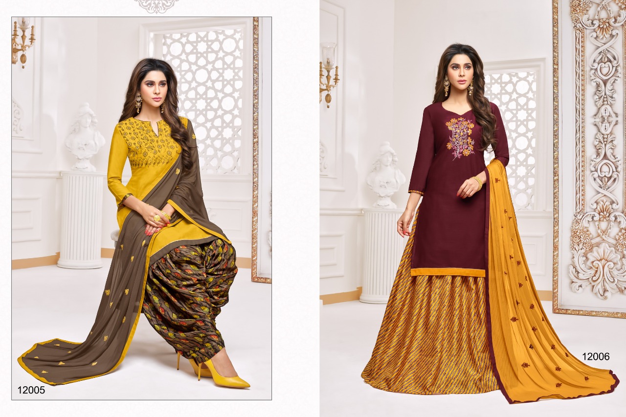 Queen Vol-3 By Kapil Tex 12001 To 12012 Series Indian Traditional Wear Collection Beautiful Stylish Fancy Colorful Party Wear & Occasional Wear Cotton Slub Dresses At Wholesale Price