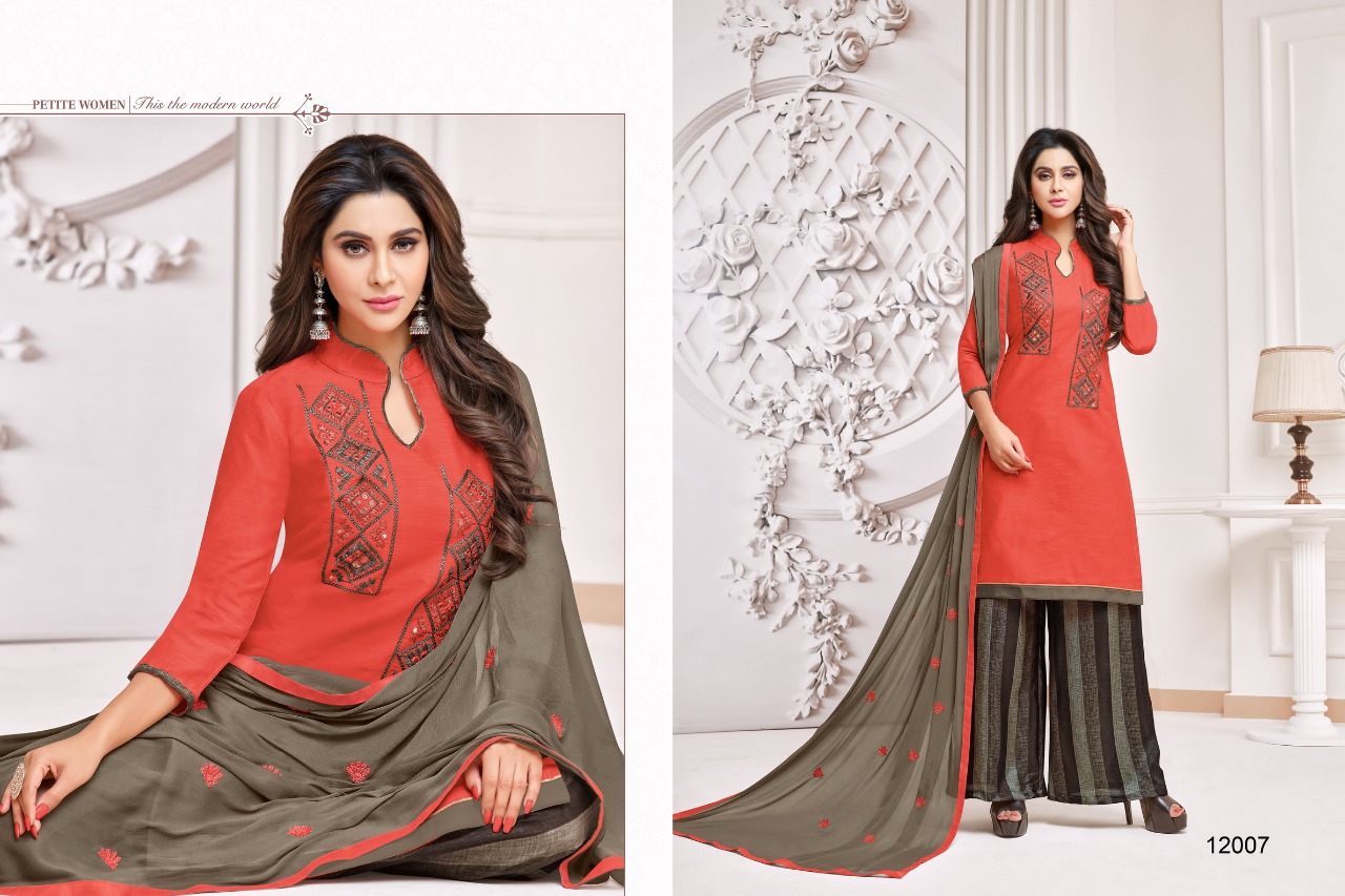 Queen Vol-3 By Kapil Tex 12001 To 12012 Series Indian Traditional Wear Collection Beautiful Stylish Fancy Colorful Party Wear & Occasional Wear Cotton Slub Dresses At Wholesale Price