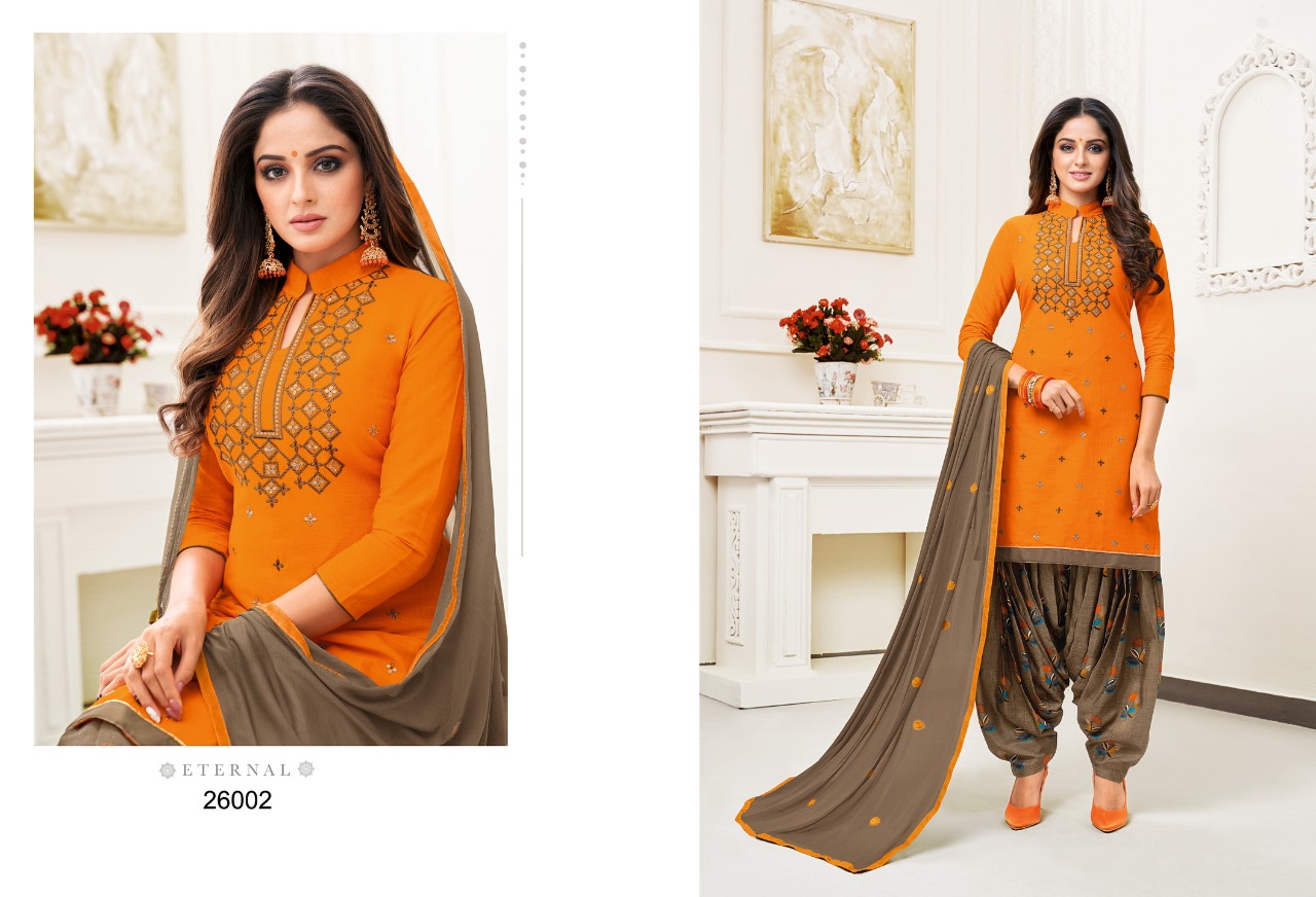 Queen Vol-4 By Kapil Tex 26001 To 26012 Series Designer Sharara Suits Beautiful Stylish Fancy Colorful Party Wear & Ethnic Wear Cotton Slub Work Dresses At Wholesale Price