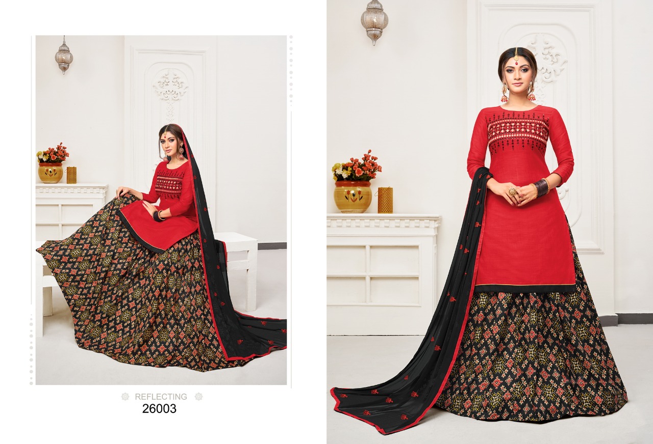 Queen Vol-4 By Kapil Tex 26001 To 26012 Series Designer Sharara Suits Beautiful Stylish Fancy Colorful Party Wear & Ethnic Wear Cotton Slub Work Dresses At Wholesale Price