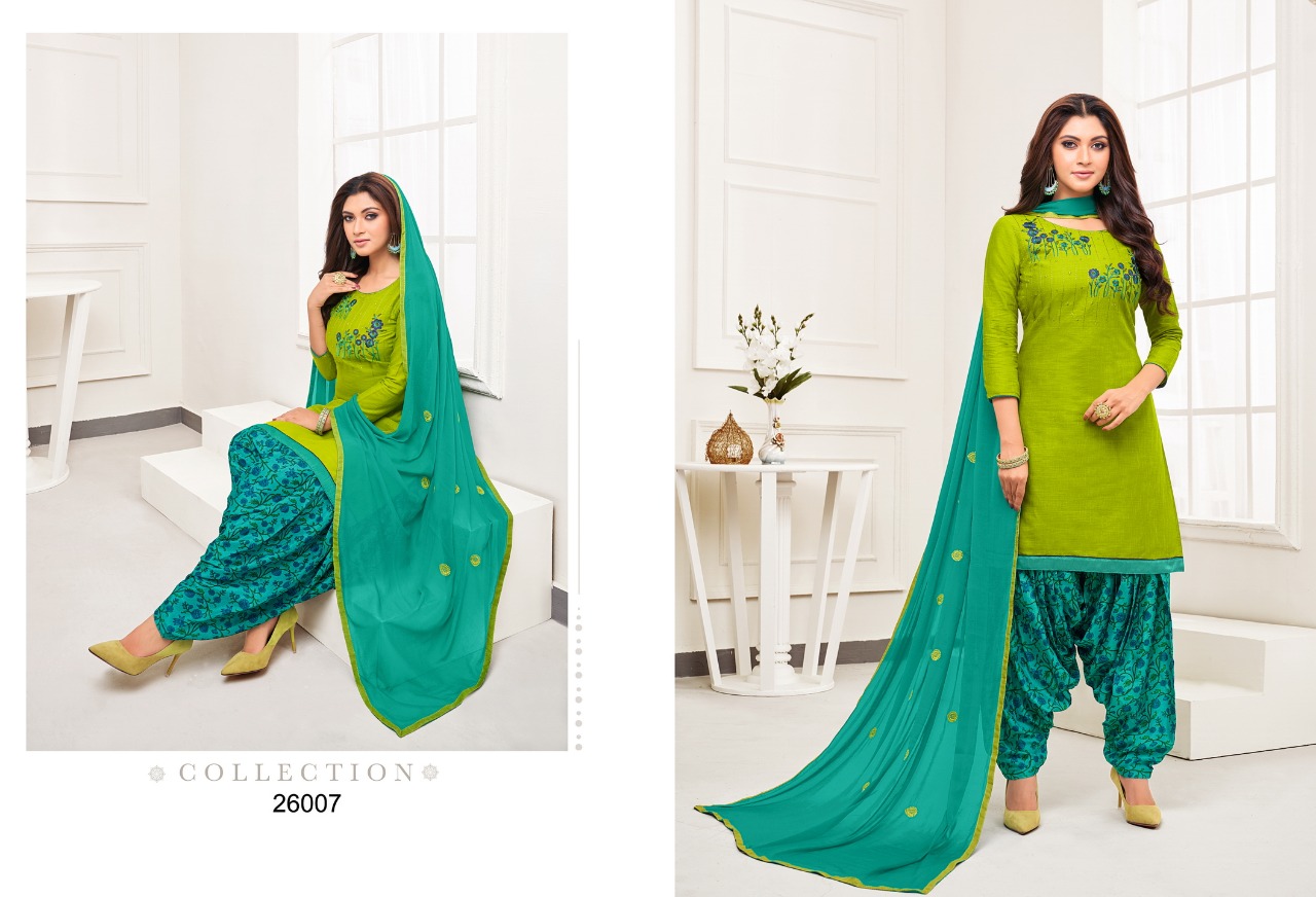 Queen Vol-4 By Kapil Tex 26001 To 26012 Series Designer Sharara Suits Beautiful Stylish Fancy Colorful Party Wear & Ethnic Wear Cotton Slub Work Dresses At Wholesale Price
