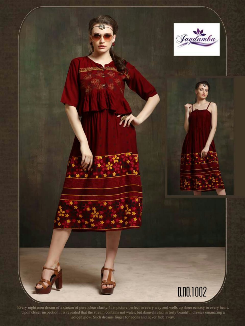 Queen By Jagdamba 1001 To 1008 Series Stylish Fancy Beautiful Colorful Casual Wear & Ethnic Wear Rayon Printed Kurtis At Wholesale Price