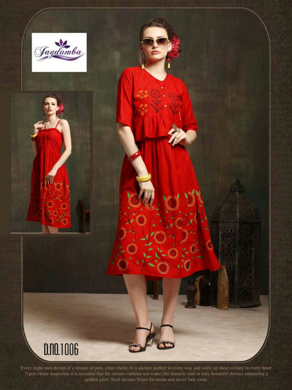 Queen By Jagdamba 1001 To 1008 Series Stylish Fancy Beautiful Colorful Casual Wear & Ethnic Wear Rayon Printed Kurtis At Wholesale Price