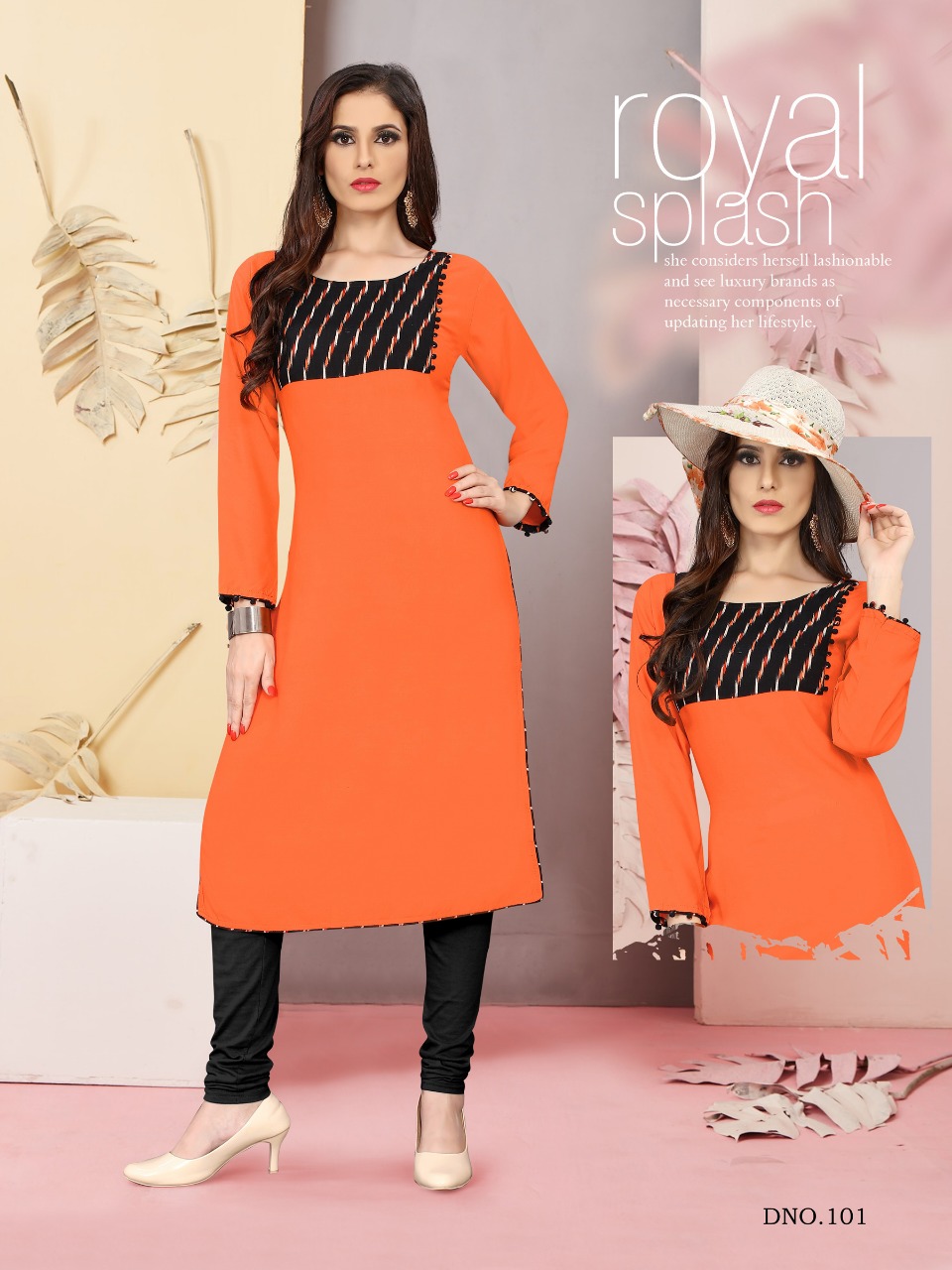 Queen By Liyaz Creation 101 To 104 Series Stylish Fancy Beautiful Colorful Casual Wear & Ethnic Wear Heavy Rayon With Print Kurtis At Wholesale Price