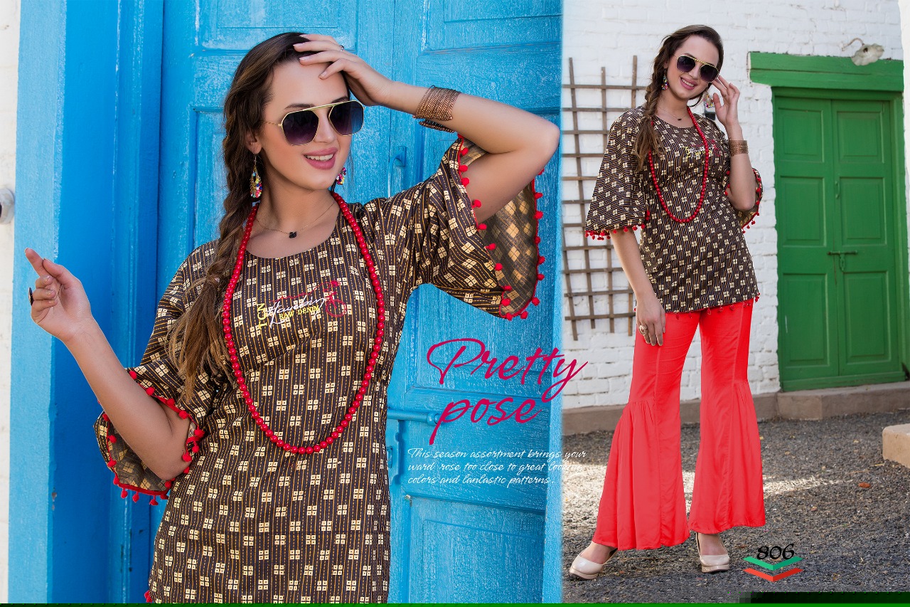 Queen By The Royal Collection 801 To 810 Series Indian Traditional Wear Collection Beautiful Stylish Fancy Colorful Party Wear & Occasional Wear Cotton Printed Kurtis At Wholesale Price