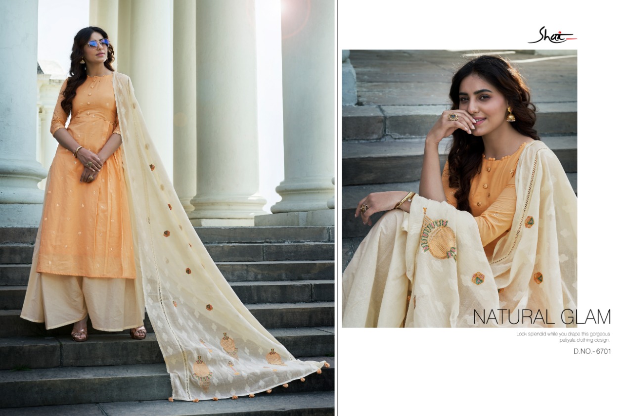 Raaga Vol-2 By Shai 6701 To 6711 Series Beautiful Suits Collection Colorful Stylish Fancy Casual Wear & Ethnic Wear Pure Cotton Embroidered Dresses At Wholesale Price