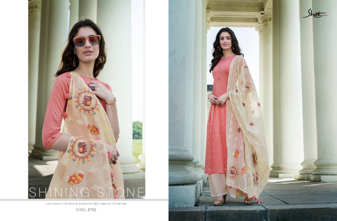 Raaga Vol-2 By Shai 6701 To 6711 Series Beautiful Suits Collection Colorful Stylish Fancy Casual Wear & Ethnic Wear Pure Cotton Embroidered Dresses At Wholesale Price