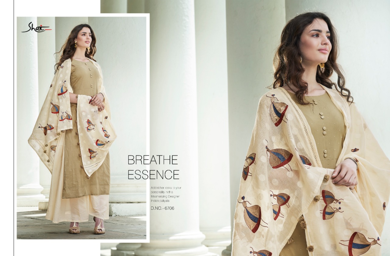 Raaga Vol-2 By Shai 6701 To 6711 Series Beautiful Suits Collection Colorful Stylish Fancy Casual Wear & Ethnic Wear Pure Cotton Embroidered Dresses At Wholesale Price