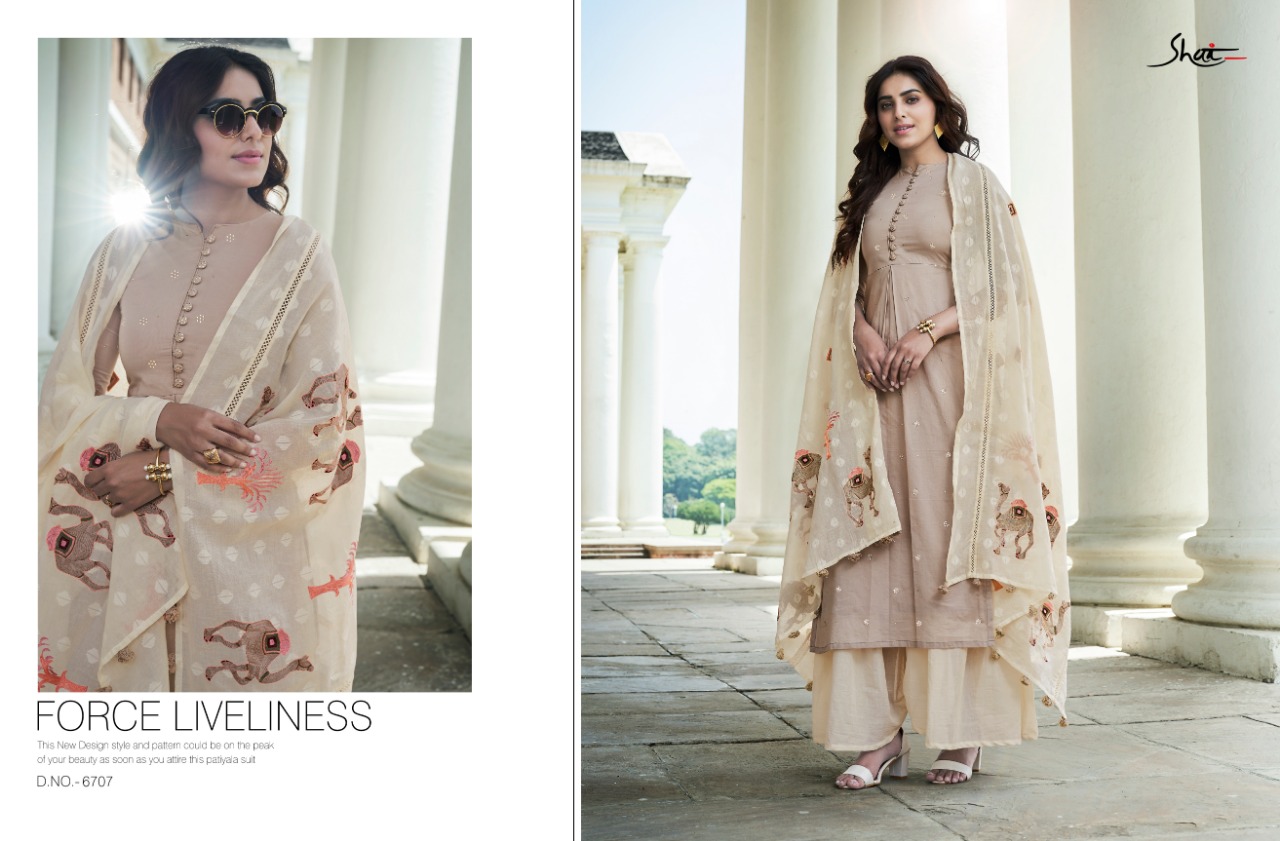 Raaga Vol-2 By Shai 6701 To 6711 Series Beautiful Suits Collection Colorful Stylish Fancy Casual Wear & Ethnic Wear Pure Cotton Embroidered Dresses At Wholesale Price