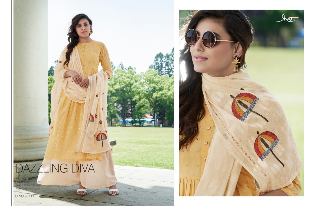 Raaga Vol-2 By Shai 6701 To 6711 Series Beautiful Suits Collection Colorful Stylish Fancy Casual Wear & Ethnic Wear Pure Cotton Embroidered Dresses At Wholesale Price