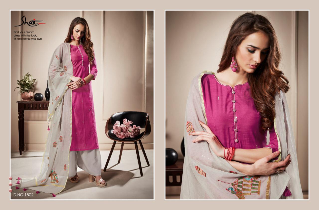 Raaga By Shai 1801 To 1809 Series Beautiful Suits Collection Colorful Stylish Fancy Casual Wear & Ethnic Wear Pure Bemberg Slub Embroidered Dresses At Wholesale Price