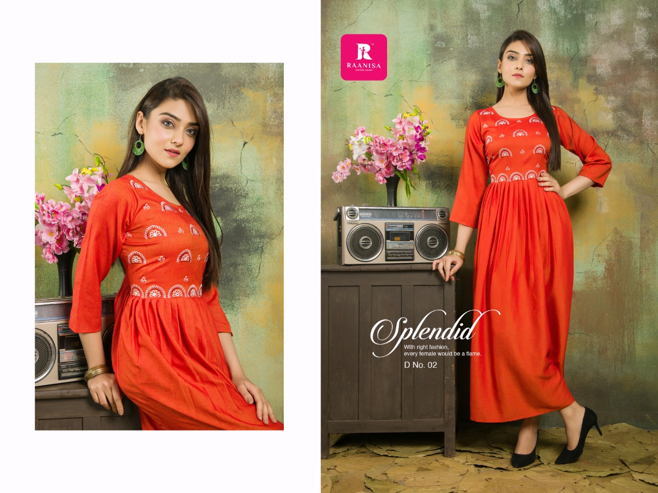 Raahi Vol-1 By Raanisa 01 To 08 Series Beautiful Stylish Fancy Colorful Casual Wear & Ethnic Wear Collection Heavy Two Tone Rayon Embroidery At Wholesale Price