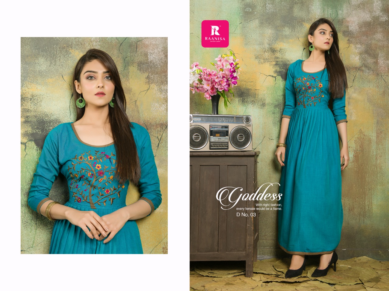 Raahi Vol-1 By Raanisa 01 To 08 Series Beautiful Stylish Fancy Colorful Casual Wear & Ethnic Wear Collection Heavy Two Tone Rayon Embroidery At Wholesale Price