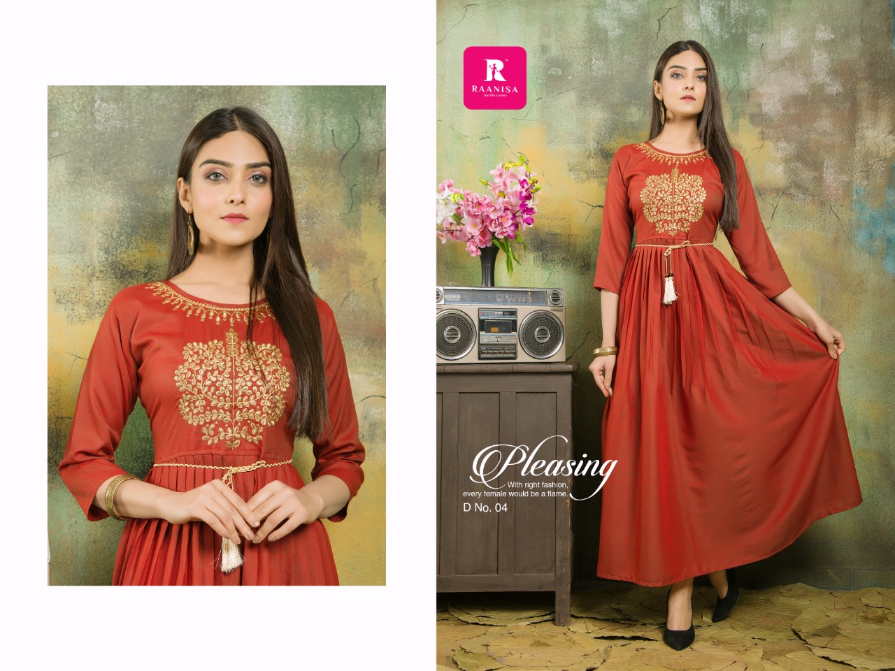 Raahi Vol-1 By Raanisa 01 To 08 Series Beautiful Stylish Fancy Colorful Casual Wear & Ethnic Wear Collection Heavy Two Tone Rayon Embroidery At Wholesale Price