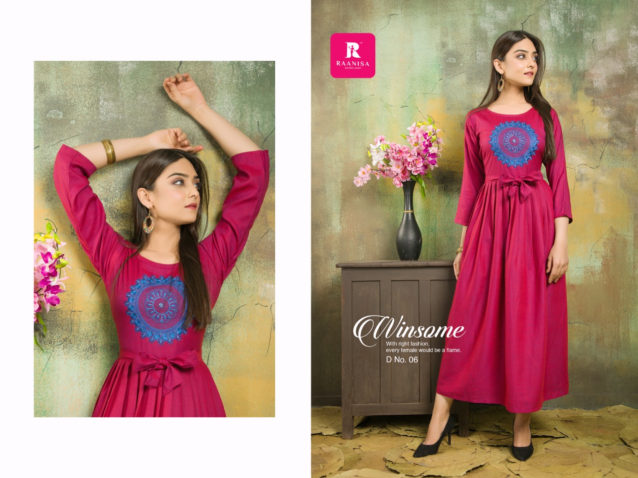 Raahi Vol-1 By Raanisa 01 To 08 Series Beautiful Stylish Fancy Colorful Casual Wear & Ethnic Wear Collection Heavy Two Tone Rayon Embroidery At Wholesale Price